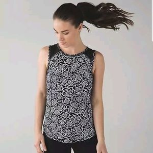 Lululemon Sculpt Tank Posey Black White